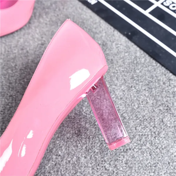Lovely Candy Pink Casual Pumps 2019 Leather 7 cm Stiletto Heels Pointed Toe Pumps