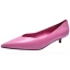 Classy Candy Pink Casual Pumps 2019 Leather 3 cm Stiletto Heels Low Heel Pointed Toe Pumps