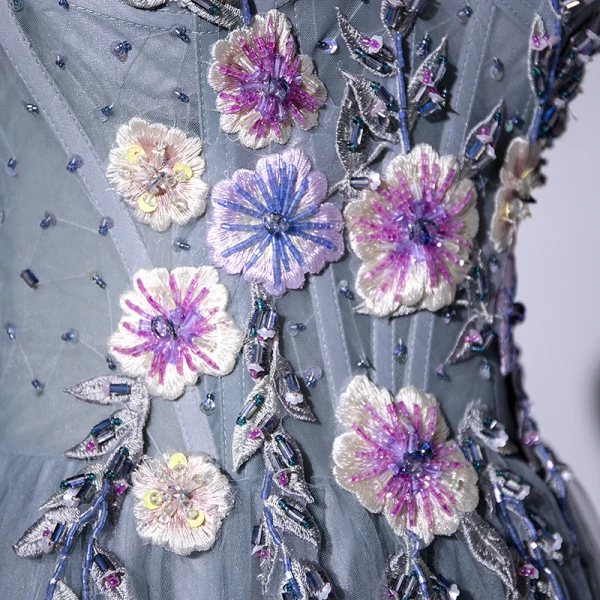 Modern / Fashion Flower Fairy Green Prom Dresses 2019 A-Line / Princess Spaghetti Straps Beading Crystal Sequins Lace Flower Sleeveless Backless Floor-Length / Long Formal Dresses