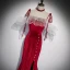 Charming Burgundy Pearl Suede Split Front Evening Dresses  2021 Trumpet / Mermaid Spaghetti Straps Sleeveless Backless Evening Party Floor-Length / Long Formal Dresses
