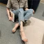 Sexy Beige Evening Party Rhinestone Womens Sandals 2021 6 cm Stiletto Heels Open / Peep Toe Sandals High Heels