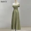 Modest / Simple Sage Green Bridesmaid Dresses 2021 A-Line / Princess Off-The-Shoulder Short Sleeve Floor-Length / Long Bridesmaid Wedding Party Dresses