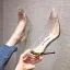 Charmant Gold Abend Strass Pumps 2021 8 cm Stilettos Spitzschuh Pumps Hochhackige