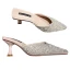 Chic / Beautiful Black Casual Pearl Rhinestone Womens Sandals 2021 6 cm Stiletto Heels Pointed Toe Sandals High Heels