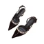 Fashion White Casual Rivet Womens Sandals 2021 Ankle Strap 5 cm Stiletto Heels Pointed Toe Sandals High Heels