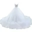 Luxe Blanche Robe De Mariée 2021 Robe Boule Bretelles Spaghetti Perlage Perle Paillettes Sans Manches Dos Nu Royal Train Mariage