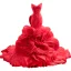 Sexy High-end Red Wedding Dresses 2021 Trumpet / Mermaid Strapless Sleeveless Backless Cascading Ruffles Royal Train Wedding
