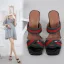 Chic / Beautiful Silver Striped Street Wear Womens Sandals 2021 9 cm Stiletto Heels Open / Peep Toe Sandals High Heels