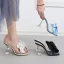 Mode Noire Vêtement de rue Noeud Faux Diamant Sandales Femme 2021 9 cm Talons Aiguilles Peep Toes / Bout Ouvert Sandales Talons Hauts
