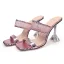 Sexy Blushing Pink Street Wear Womens Sandals 2021 9 cm Stiletto Heels Open / Peep Toe Sandals High Heels