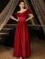 Elegant Burgundy Satin Prom Dresses 2021 A-Line / Princess Spaghetti Straps Ruffle Short Sleeve Backless Floor-Length / Long Prom Formal Dresses