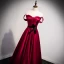 Vintage / Retro Burgundy Satin Prom Dresses 2021 A-Line / Princess Strapless Bow Sleeveless Backless Floor-Length / Long Prom Formal Dresses