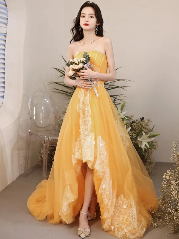 Robe asymétrique bal promo cheap