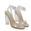 Sexy Transparent Noire Club de carnaval Sandales Femme 2021 Bride Cheville 10 cm Talons Épais Peep Toes / Bout Ouvert Sandales Talons Hauts