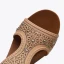Bohemia Brown Street Wear Pierced Rhinestone Womens Sandals 2021 5 cm Wedges Open / Peep Toe Sandals