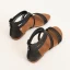 Bohême Beige Plage Plate Sandales Femme 2021 Bride Cheville Peep Toes / Bout Ouvert Sandales
