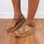 Romantic Black Street Wear Suede Womens Sandals 2021 8 cm Wedges Open / Peep Toe Sandals