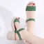 Chic / Beautiful Green Summer Street Wear Suede Womens Sandals 2021 6 cm Thick Heels Open / Peep Toe Sandals