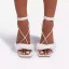 Chic / Beautiful White Street Wear Summer Womens Sandals 2021 X-Strap 9 cm Stiletto Heels Open / Peep Toe Sandals High Heels