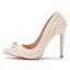 Modest  Ivory Pearl Wedding Shoes 2021 11 cm Stiletto Heels Pointed Toe Wedding Pumps High Heels