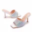 Sexy Multi-Colors Rhinestone Cocktail Party Evening Party Womens Sandals 2021 9 cm Stiletto Heels Open / Peep Toe Sandals High Heels