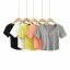 Sexy Blushing Pink Summer Street Wear Tight  Buttons T-Shirts 2021 Scoop Neck Short Sleeve Women's Tops