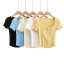 Sexy Summer Sky Blue Street Wear Tight  T-Shirts 2021 U-Neck Short Sleeve Women's Tops