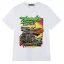 Vintage / Retro Summer White Casual Cotton Cartoon Printing T-Shirts 2021 Scoop Neck Short Sleeve Loose Women's Tops T-shirt