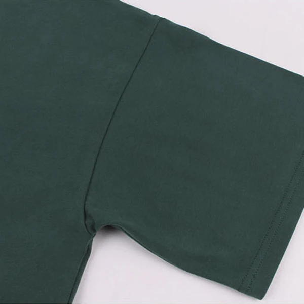 Fashion Dark Green Summer Casual Letter Graphic Printing Cotton Loose T-Shirts 2021 Scoop Neck Short Sleeve Women's Tops T-shirt