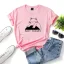 Lovely Casual Summer Loose White Cartoon Cotton Women's Tops 2021 Scoop Neck Short Sleeve T-Shirts