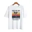 Fashion Summer Street Wear Loose White Cartoon Animal Print Letter Graphic T-Shirts 2021 Cotton Scoop Neck Short Sleeve Women's Tops T-shirt