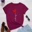 Schön Sommer Schwarz Freizeit Herzförmig Ballon Drucken T-Shirts 2021 Baumwolle Rundhalsausschnitt Kurze Ärmel Lose Damen Oberteile