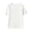 Casual Summer Letter Graphic White Loose Cotton T-shirt 2021 Scoop Neck Short Sleeve Women's Tops T-Shirts