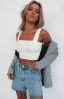 Sexy Fashion Summer Sage Green Street Wear Outdoor Sports Gymnasium Tight  Women Tank 2021 Square Neckline Sleeveless Women's Tops Sweatshirts