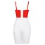 Sexy Été Deux tons Vêtements de vacances Serré Robe De Fete 2021 Bretelles Spaghetti Noeud Sans Manches Femme Robes