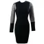 Mode Noire Serré Robe De Fete 2021 Encolure Dégagée Manches Longues Femme Robes