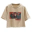 Chic / Beautiful Summer White Street Wear Casual Loose Printing T-Shirts 2021 Scoop Neck Short Sleeve Cotton Women's Tops T-shirt
