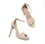 Chic / Beautiful Nude Summer Cocktail Party Evening Party Womens Sandals 2021 Ankle Strap 12 cm Stiletto Heels Open / Peep Toe Sandals High Heels