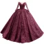 High-end Burgundy Beading Sequins Prom Dresses 2021 Scoop Neck Long Sleeve Court Train Prom Formal Dresses