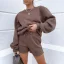 Comfortable Fall Winter Casual Mint Green Letter Graphic Sweatshirts Shorts 2021 Scoop Neck Long Sleeve Women's Tops