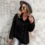 Comfortable Fall Winter Street Wear Beige Suede Regular Blouses 2021 Lapel  Long Sleeve Women's Tops