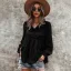Mode Herbst Winter Beige Resort-Kleidung Strassenmode Lose Blusen 2021 V-Ausschnitt Lange Ärmel Damen Oberteile