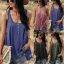 Sexy Spring Summer Casual Navy Blue Women's Tops 2021 Cotton U-Neck Sleeveless Buttons Loose Women Tops