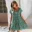 Comfortable Spring Summer Street Wear White Floral Women Dresses 2021 Loose V-Neck Short Sleeve