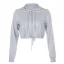 Fashion Fall Winter Street Wear White Solid Color Hooded Sweatshirts 2021 V-Neck Long Sleeve Loose Women Tops