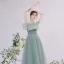 Illusion Sage Green Homecoming Prom Dresses Graduation Dresses 2021 A-Line / Princess Spaghetti Straps Sleeveless Bow Beading Appliques Backless Tea-length Formal Dresses