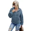 Fashion Fall Winter Ocean Blue Street Wear Plush Hooded Sweatshirts 2021 Long Sleeve Loose Women Tops