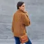 Comfortable Fall Winter Royal Blue Street Wear Knitting Loose Sweaters 2021 High Neck Long Sleeve Women Tops