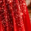 Vintage / Retro Red Sequins Prom Dresses 2021 A-Line / Princess Scoop Neck Short Sleeve Floor-Length / Long Prom Formal Dresses