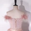 Charmant Rougissant Rose Perlage Gland Paillettes Robe De Bal 2024 Princesse Bustier Sans Manches Dos Nu Noeud Ceinture Longue Promo Robe De Ceremonie